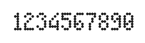 4×7数字点阵字体 ddN47AA0948