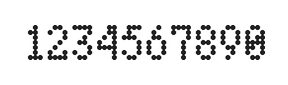 4×7数字点阵字体 ddN47AA0950