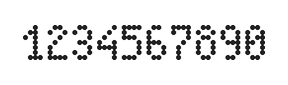 4×7数字点阵字体 ddN47AA0951