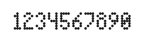 4×7数字点阵字体 ddN47AA0955