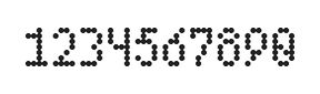 4×7数字点阵字体 ddN47AA0957