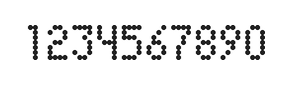 4×7数字点阵字体 ddN47AA0958
