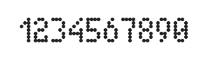 4×7数字点阵字体 ddN47AA0959