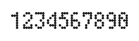 4×7数字点阵字体 ddN47AA0960