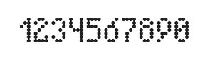 4×7数字点阵字体 ddN47AA0964