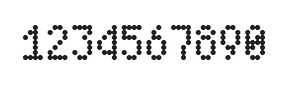 4×7数字点阵字体 ddN47AA0965