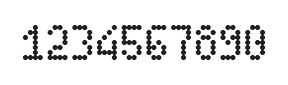 4×7数字点阵字体 ddN47AA0967