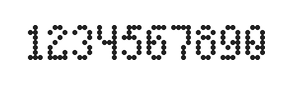 4×7数字点阵字体 ddN47AA0971