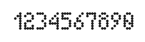 4×7数字点阵字体 ddN47AA0972