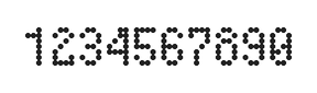4×7数字点阵字体 ddN47AA0974