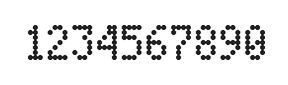 4×7数字点阵字体 ddN47AA0976