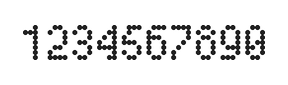 4×7数字点阵字体 ddN47AA0977