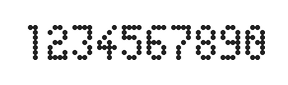 4×7数字点阵字体 ddN47AA0980