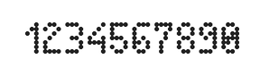 4×7数字点阵字体 ddN47AA0981