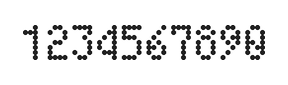4×7数字点阵字体 ddN47AA0984