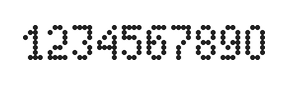4×7数字点阵字体 ddN47AA0990