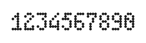 4×7数字点阵字体 ddN47AA0996