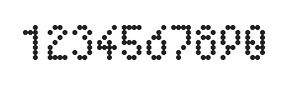 4×7数字点阵字体 ddN47AA1001