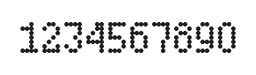 4×7数字点阵字体 ddN47AA1004