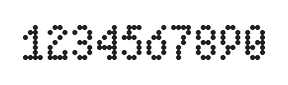 4×7数字点阵字体 ddN47AA1017