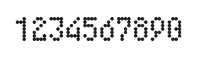 4×7数字点阵字体 ddN47AA1021
