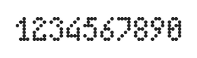 4×7数字点阵字体 ddN47AA1022