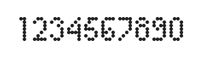 4×7数字点阵字体 ddN47AA1023