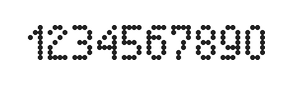 4×7数字点阵字体 ddN47AA1025