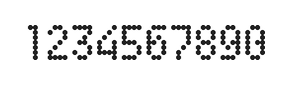 4×7数字点阵字体 ddN47AA1026