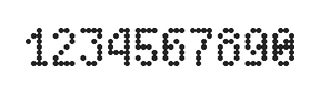 4×7数字点阵字体 ddN47AA1027