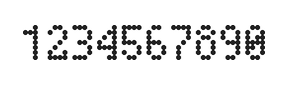4×7数字点阵字体 ddN47AA1031