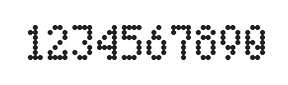 4×7数字点阵字体 ddN47AA1035