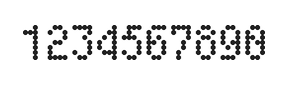 4×7数字点阵字体 ddN47AA1038