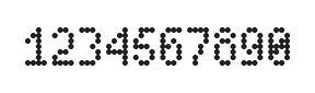 4×7数字点阵字体 ddN47AA1039