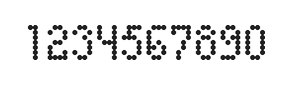 4×7数字点阵字体 ddN47AA1042