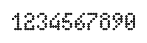 4×7数字点阵字体 ddN47AA1043