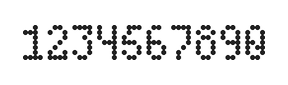 4×7数字点阵字体 ddN47AA1044