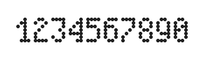 4×7数字点阵字体 ddN47AA1045