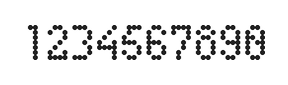 4×7数字点阵字体 ddN47AA1047
