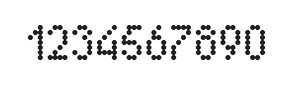 4×7数字点阵字体 ddN47AA1048