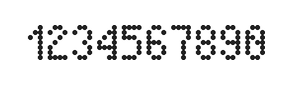 4×7数字点阵字体 ddN47AA1053