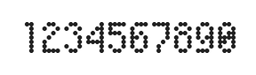 4×7数字点阵字体 ddN47AA1054