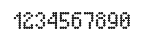4×7数字点阵字体 ddN47AA1055