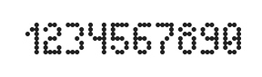 4×7数字点阵字体 ddN47AA1056