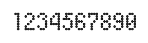 4×7数字点阵字体 ddN47AA1058
