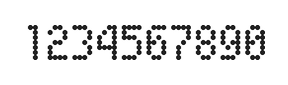 4×7数字点阵字体 ddN47AA1059