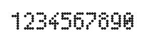 4×7数字点阵字体 ddN47AA1060