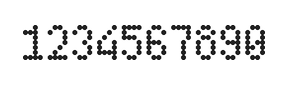 4×7数字点阵字体 ddN47AA1062