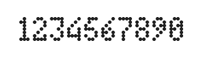 4×7数字点阵字体 ddN47AA1067