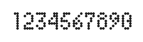 4×7数字点阵字体 ddN47AA1068